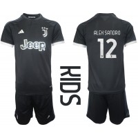 Juventus Alex Sandro #12 Tretí Detský futbalový dres 2023-24 Krátky Rukáv (+ trenírky)